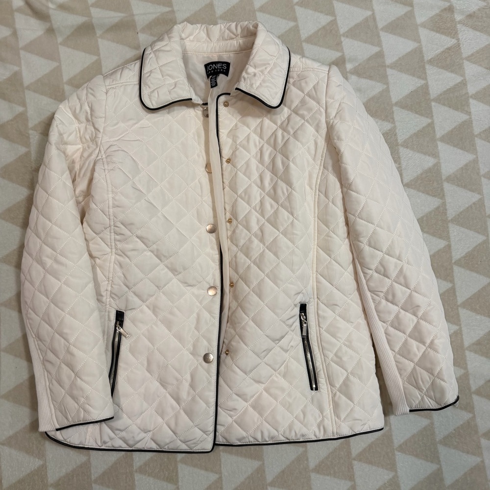 Jones New York
Women's Diamond-Quilted Tipped Jacket